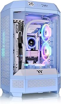 Amazon | Thermaltake The Tower 300 Hydrangea Blue 3面強化
